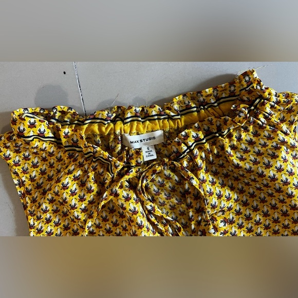 Max Studio Flowy Tank Top Women's S Yellow / Burned Orange - Picture 10 of 16